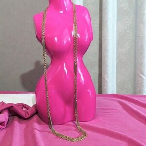 Elegant Multi-layer Gold-tone Chain Necklace